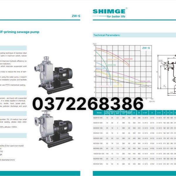Bơm ly tâm tự mồi SHIMGE ZW