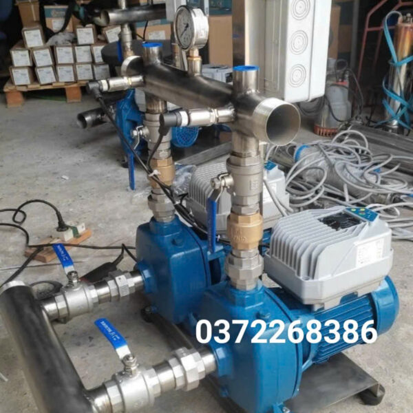 cụm 2 bơm tăng áp biến tần luân phiên