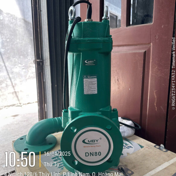 Bơm chìm cánh cắt rác MBY 80GNWQ65-14-5.5